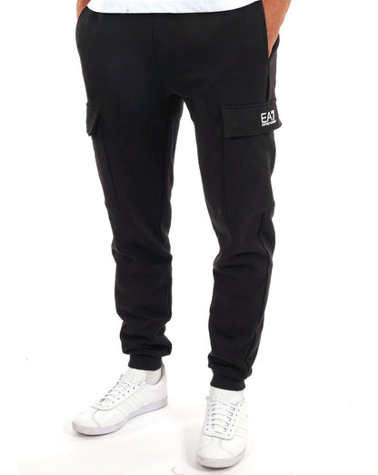 EA7 Logo Cargo Trainingshose Schwarz/Weiß