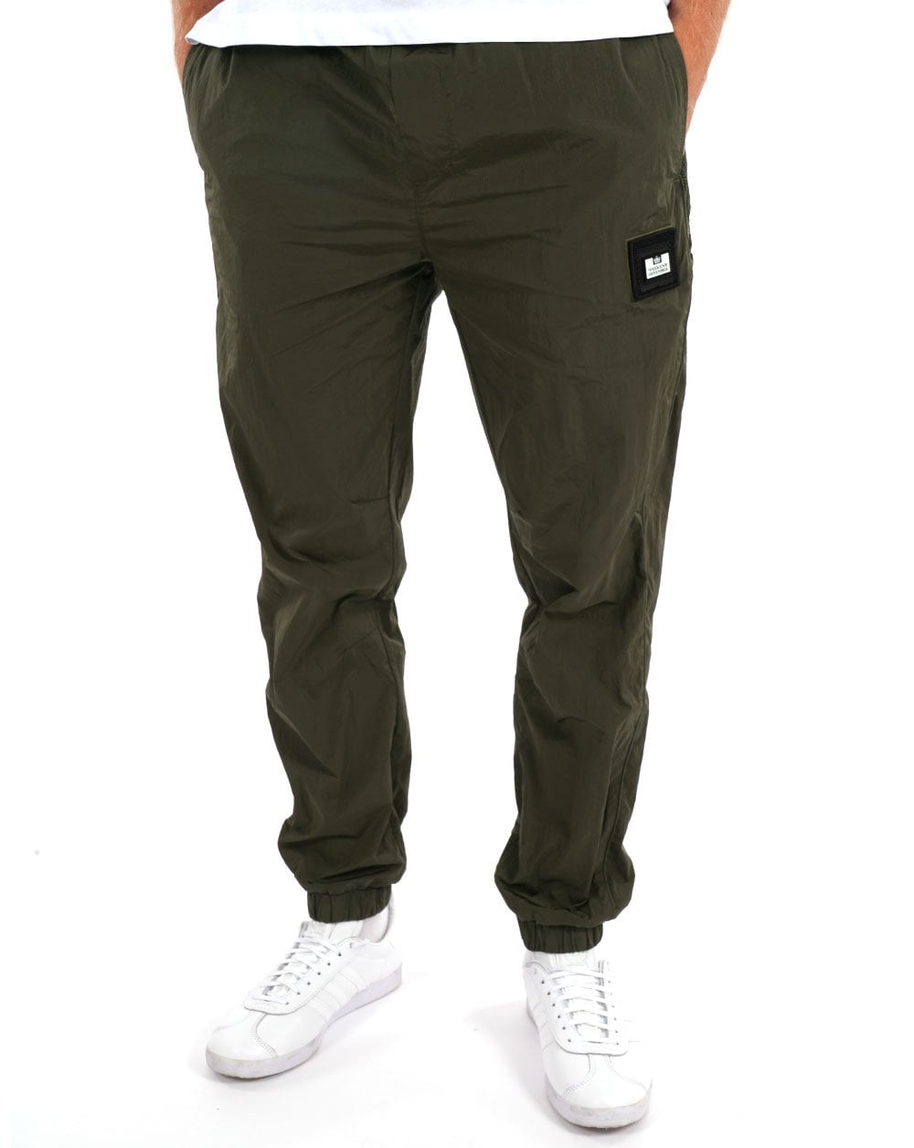Weekend Offender Keller Parachute Hose Khaki Grün