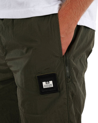 Weekend Offender Keller Parachute Hose Khaki Grün