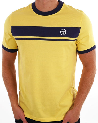 Sergio Tacchini Masters T-Shirt Gelb/Marineblau