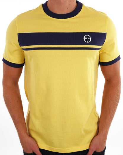 Sergio Tacchini Masters T-Shirt Gelb/Marineblau