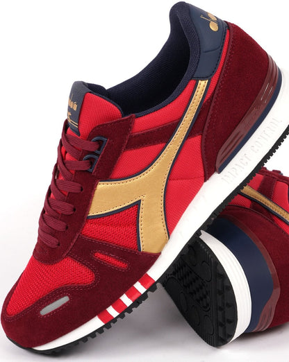 Diadora Titan Seb Trainer Rot Marine Gold