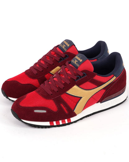 Diadora Titan Seb Trainer Rot Marine Gold