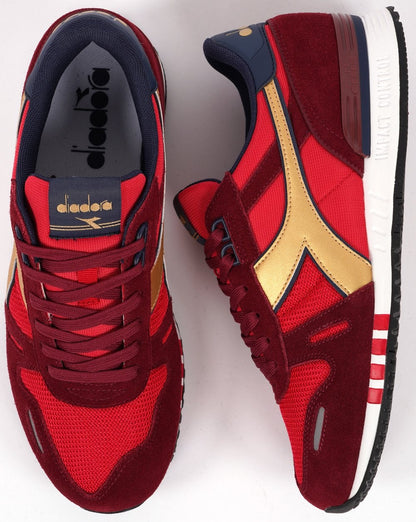 Diadora Titan Seb Trainer Rot Marine Gold