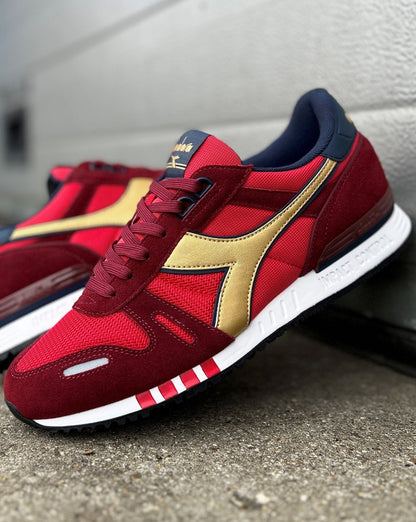 Diadora Titan Seb Trainer Rot Marine Gold