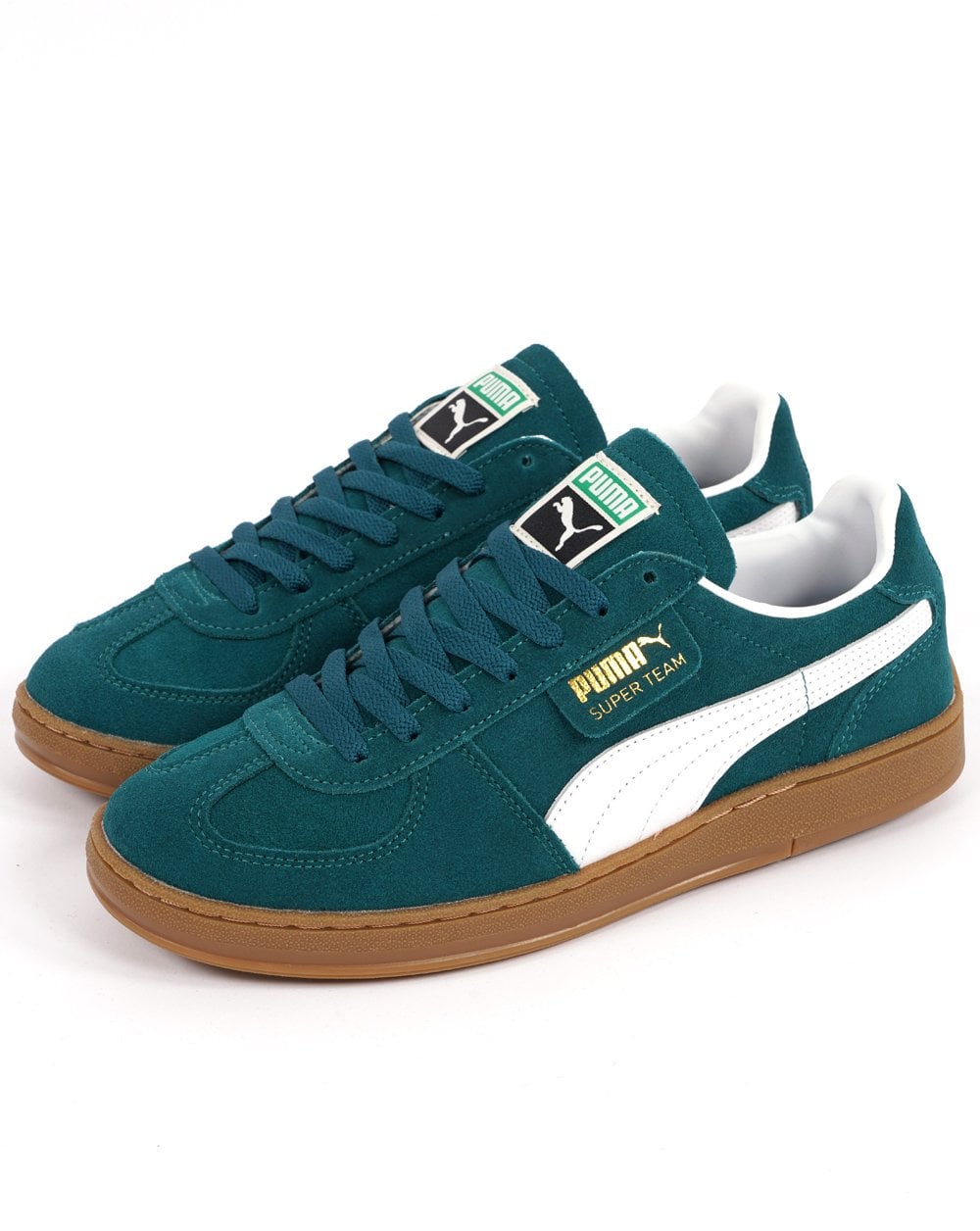 Puma Super Team Suede Sneakers Grün Weiß