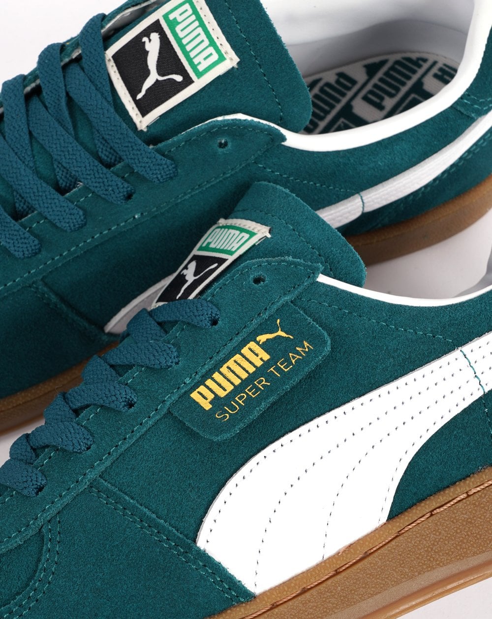 Puma Super Team Suede Sneakers Grün Weiß