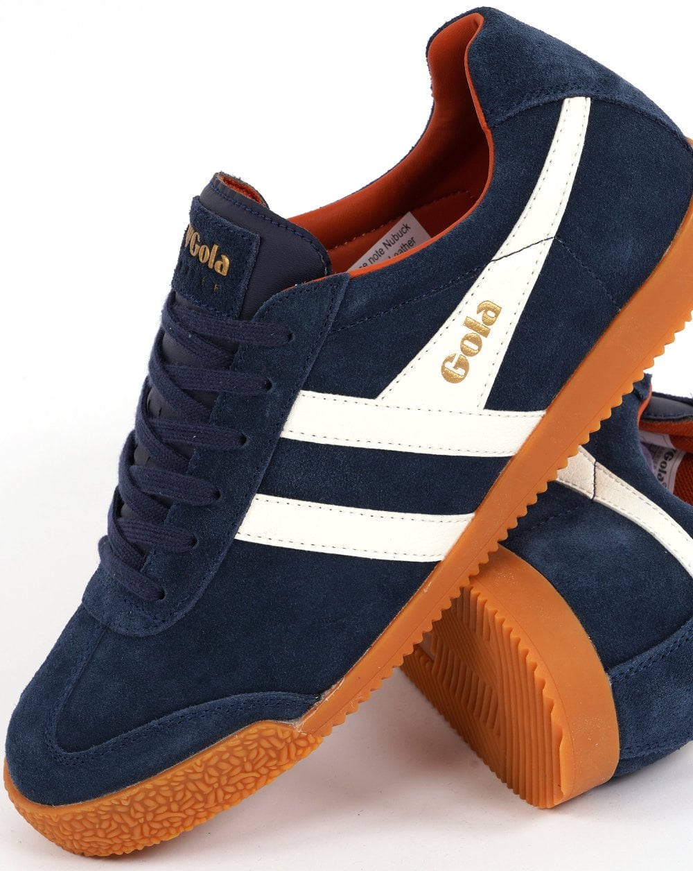 Gola Harrier Wildleder-Sneaker Marineblau/Off-White/Orange