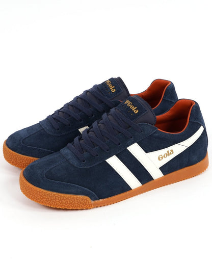 Gola Harrier Wildleder-Sneaker Marineblau/Off-White/Orange