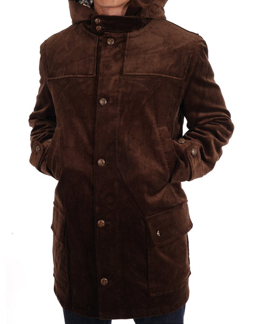 Gabicci Vintage Gabicci Vintage Cord-Parka-Mantel Kakao