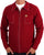 Gabicci Vintage Serge Knit Zip Up Cherry