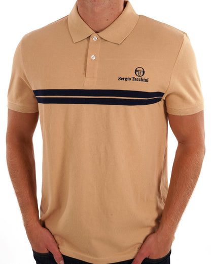 Sergio Tacchini Twin Stripe Poloshirt Latte