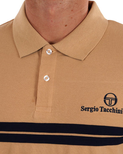 Sergio Tacchini Twin Stripe Poloshirt Latte