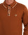 Gabicci Vintage Lineker Tipped Polo Knit Walnut