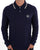 Sergio Tacchini Tipped LS Polo Shirt Navy Blue