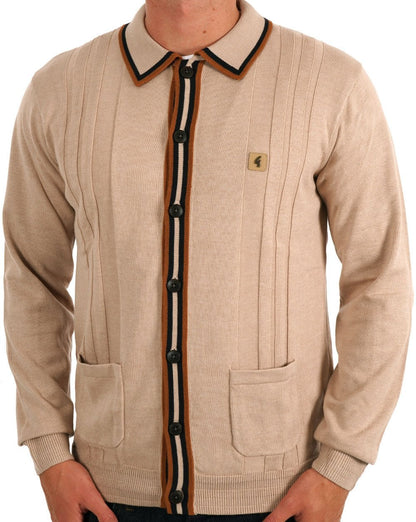 Gabicci Vintage Humphrey LS Strickpolo Hellsand