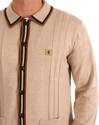 Gabicci Vintage Humphrey LS Strickpolo Hellsand