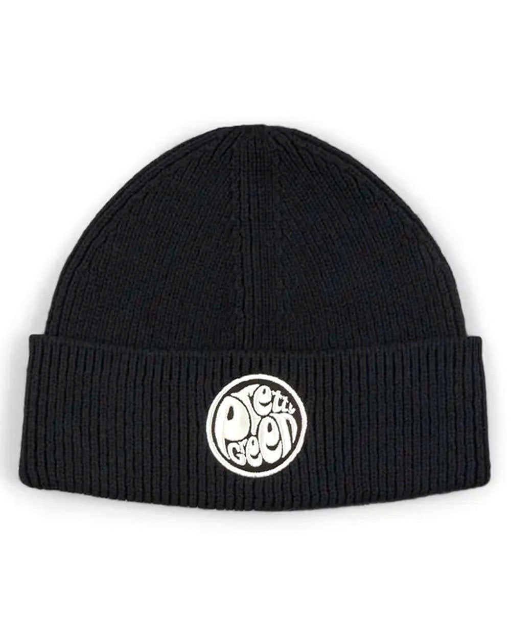 Pretty Green Logo Strickmütze Schwarz