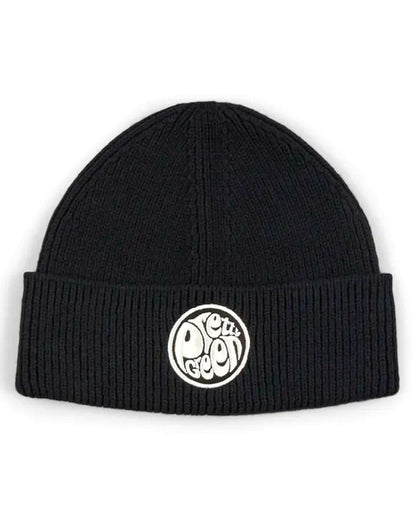 Pretty Green Logo Strickmütze Schwarz