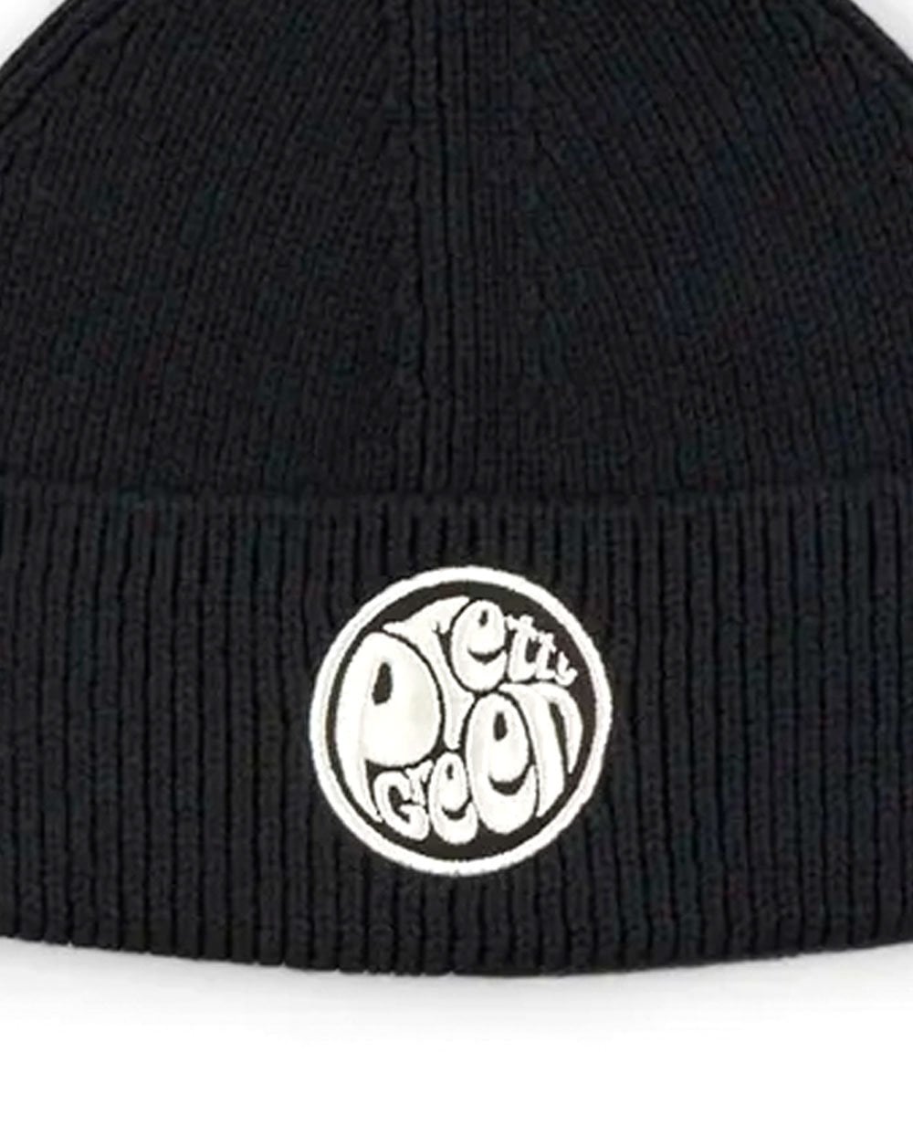 Pretty Green Logo Strickmütze Schwarz