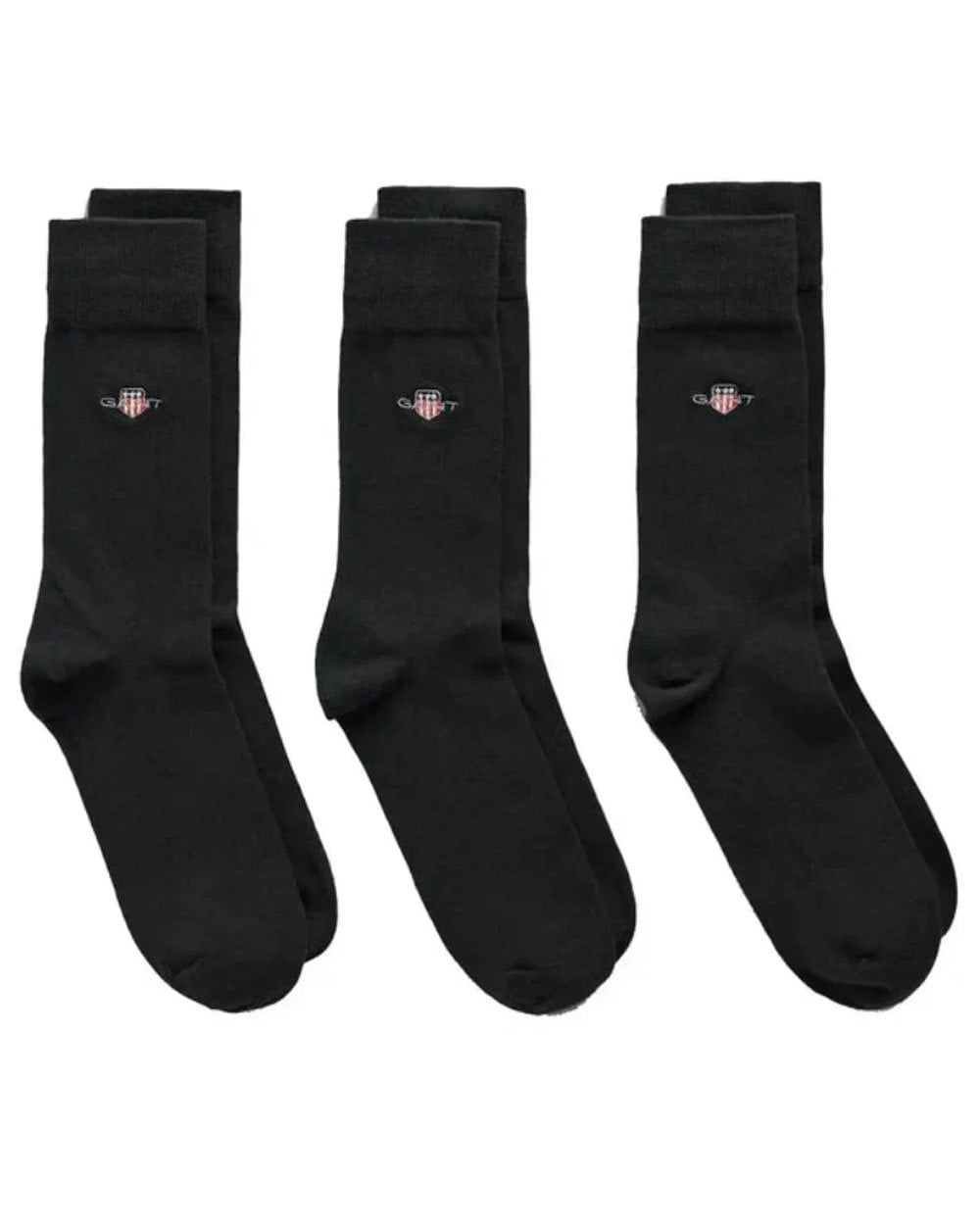 Gant Shield Socken, 3er-Pack, Schwarz