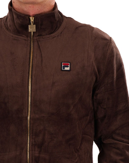 Fila Vintage Premium Velours Trainingsjacke Braun