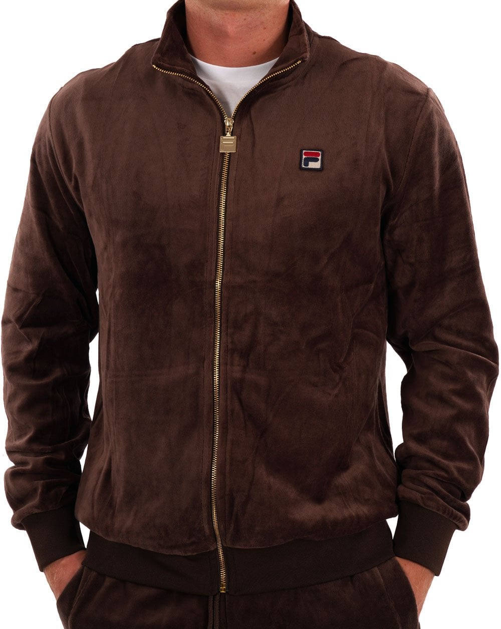 Fila Vintage Premium Velours Trainingsjacke Braun