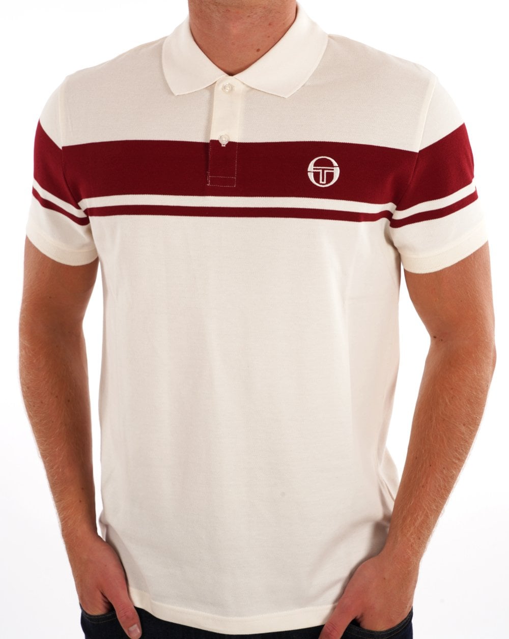 Sergio Tacchini Young Line Poloshirt Gardenia Dunkelrot