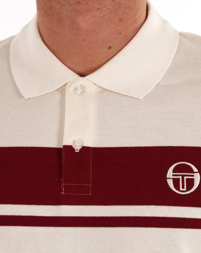 Sergio Tacchini Young Line Poloshirt Gardenia Dunkelrot