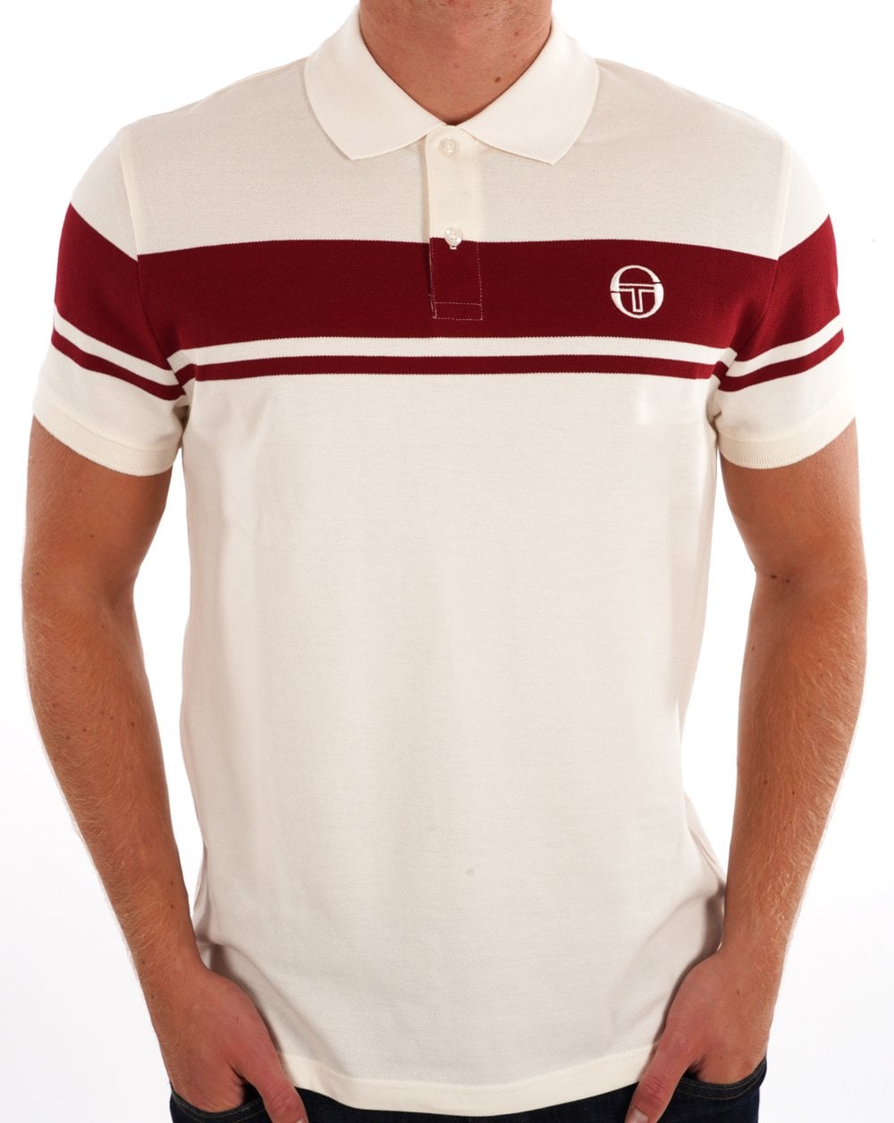 Sergio Tacchini Young Line Poloshirt Gardenia Dunkelrot