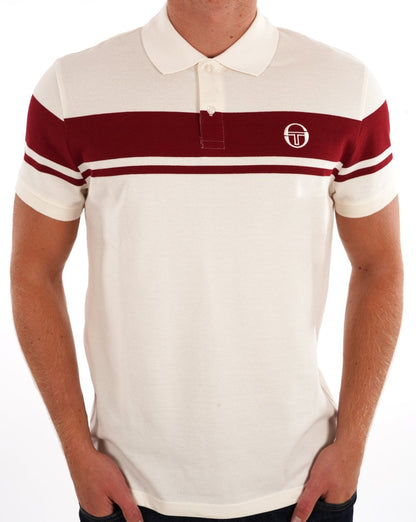 Sergio Tacchini Young Line Poloshirt Gardenia Dunkelrot