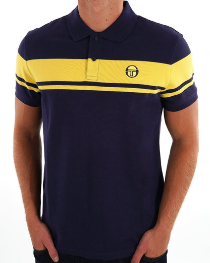 Sergio Tacchini Young Line Poloshirt Marineblau/Gelb