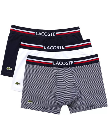 Lacoste Dreierpack Boxershorts Marineblau/Weiß