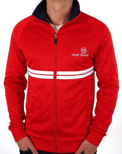 Sergio Tacchini Dallas Trainingsjacke Rot Weiß