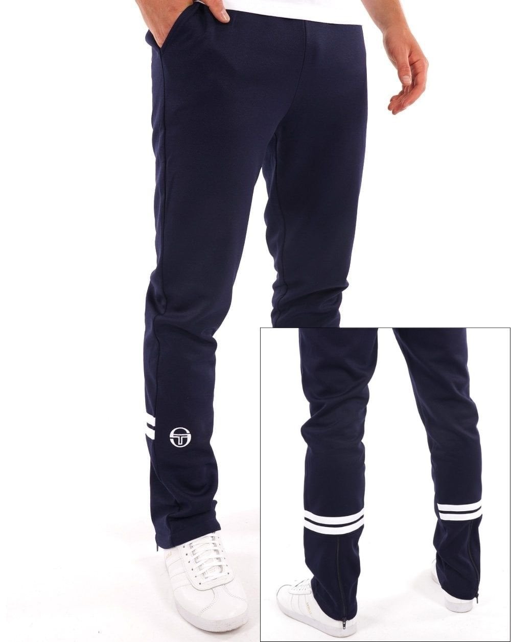 Sergio Tacchini Dallas Zip Track Pants Marineblau/Weiß