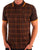 Trojan Check Panel Polo Chocolate