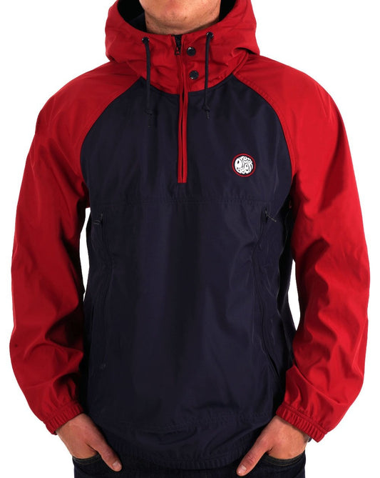 Pretty Green Pretty Green Travis Colourblock Kittel Rot/Marineblau