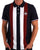 Pretty Green Live Forever Engineered Stripe Polo Navy