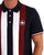 Pretty Green Live Forever Engineered Stripe Polo Navy