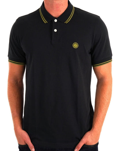 Pretty Green – Barton Poloshirt zum 15. Jahrestag, Schwarz