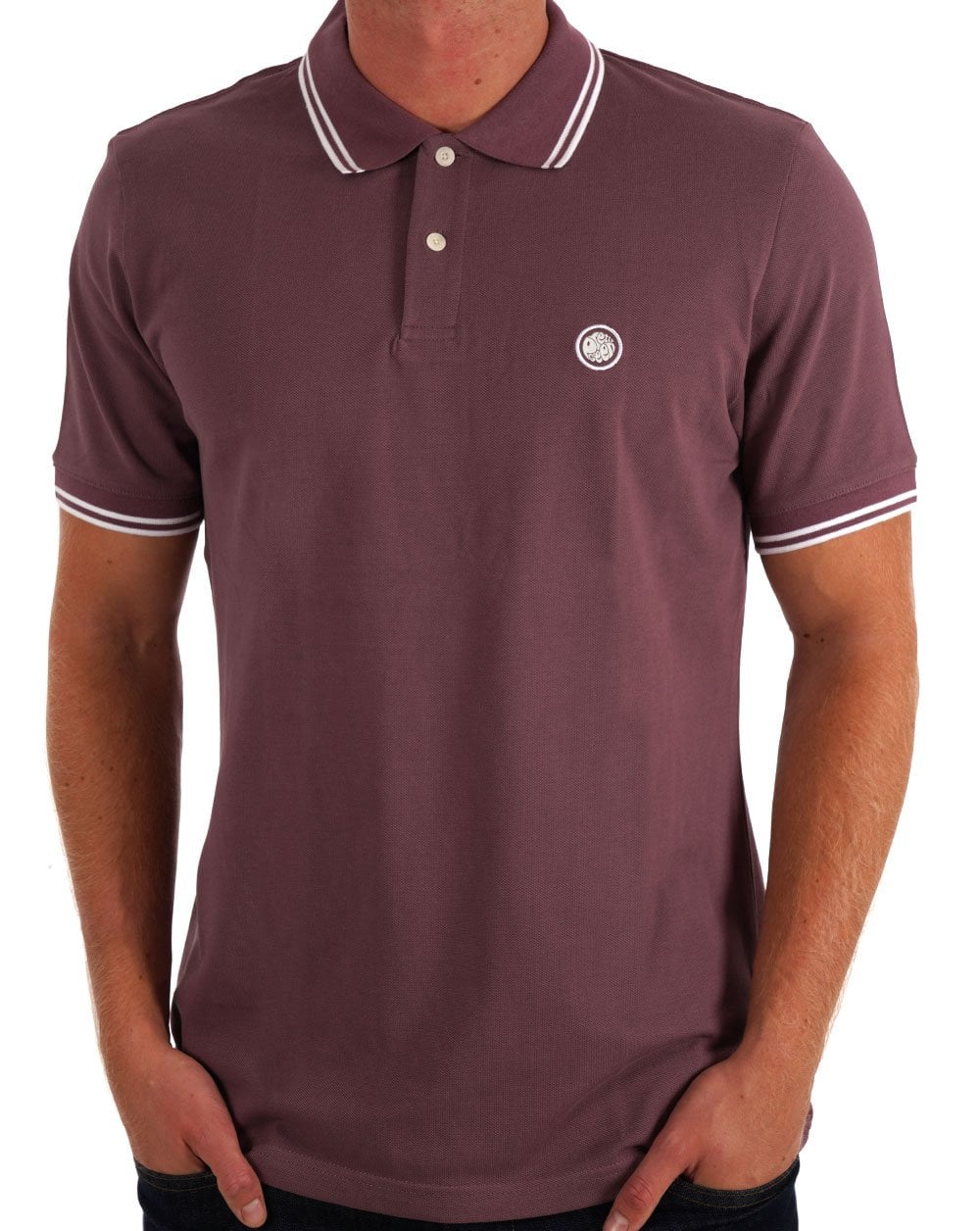 Pretty Green Barton Poloshirt Dunkelviolett