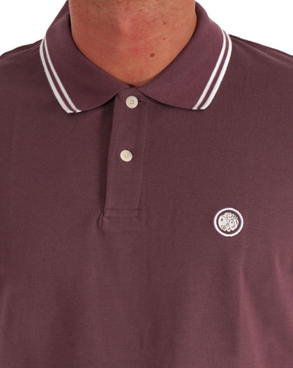 Pretty Green Barton Poloshirt Dunkelviolett