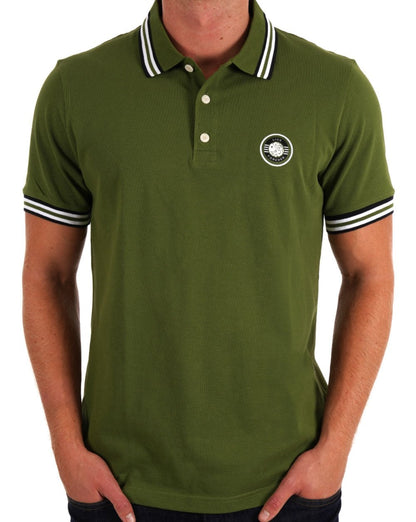 Pretty Green – Poloshirt „Live Forever“ in Grün