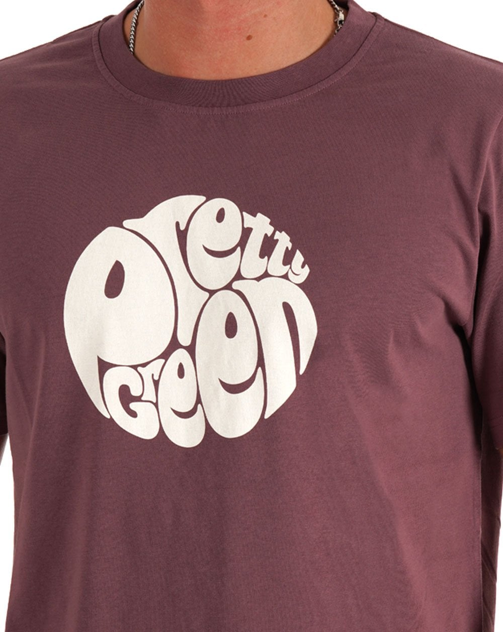 Pretty Green Gillespie Logo T-Shirt Dunkelviolett