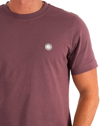 Pretty Green Mitchell T-Shirt Dunkelviolett