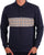 Aquascutum Club Check Insert LS Polo Navy