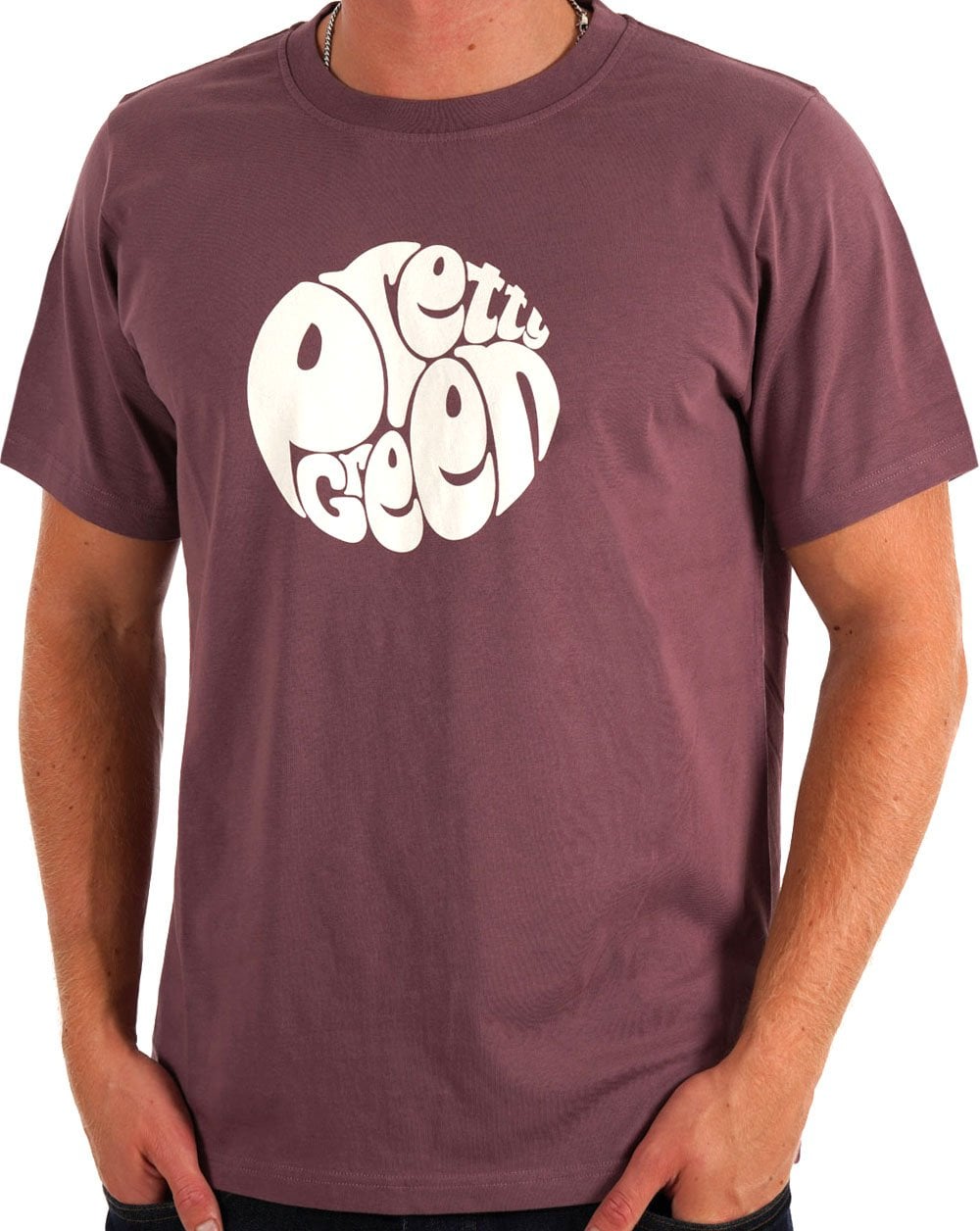 Pretty Green Gillespie Logo T-Shirt Dunkelviolett