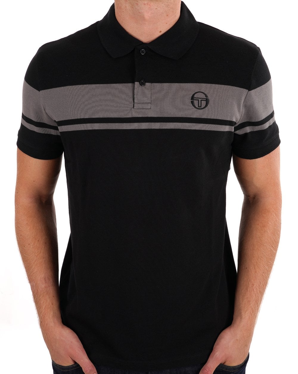 Sergio Tacchini Young Line Poloshirt Schwarz - Grau