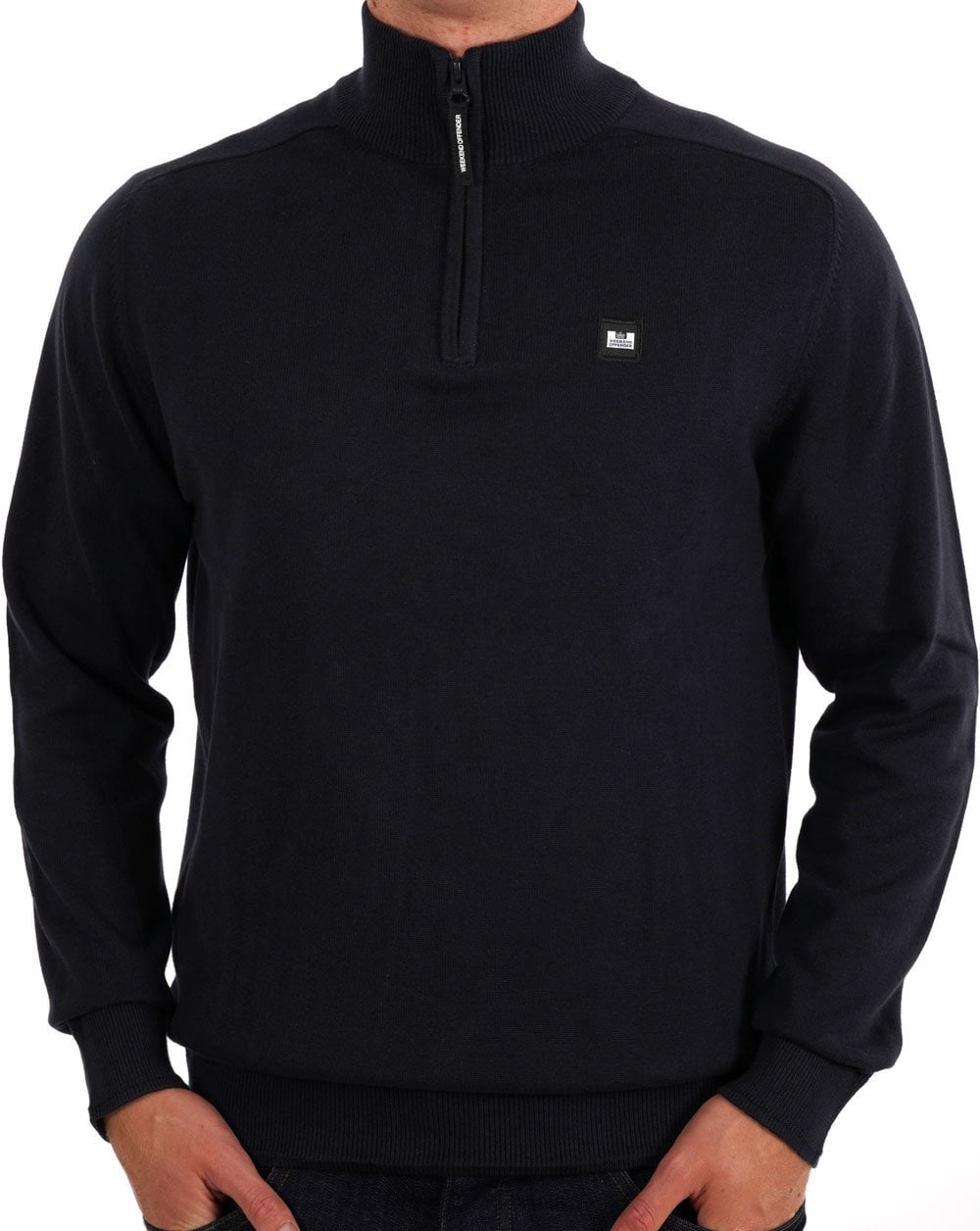 Weekend Offender Pierre 1/4 Zip Knit Navy