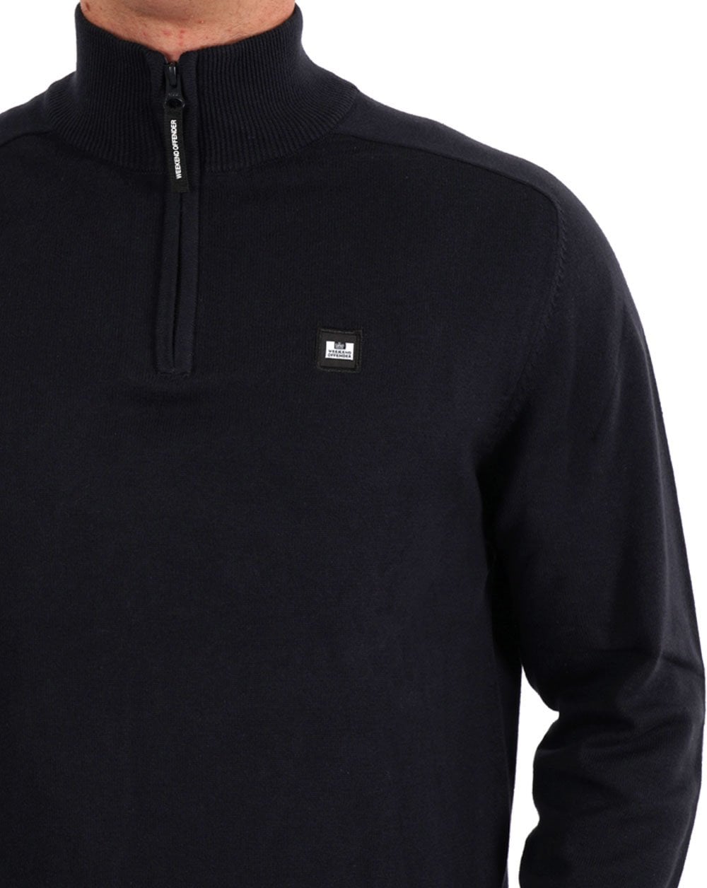 Weekend Offender Pierre 1/4 Zip Knit Navy